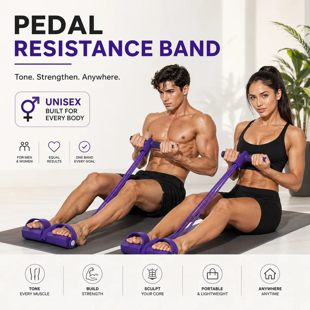Yoga Pedal Puller Resistance Band With Handles