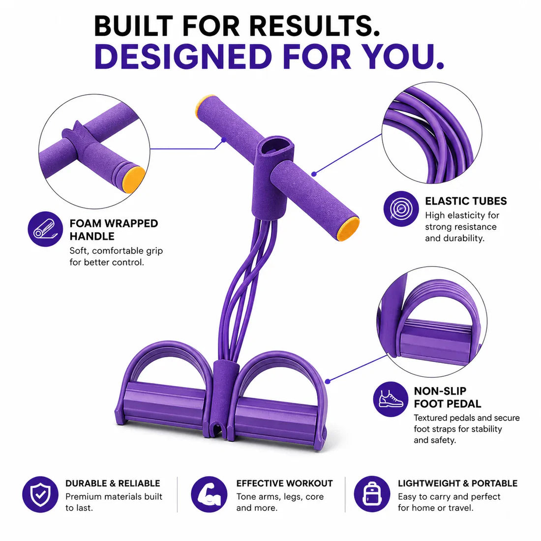 Yoga Pedal Puller Resistance Band With Handles