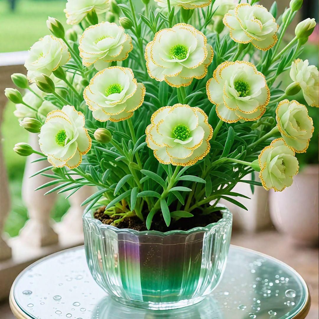 AI Double Moss Rose seeds + 100 grams Organic potmix Free PACK 2 Main image
