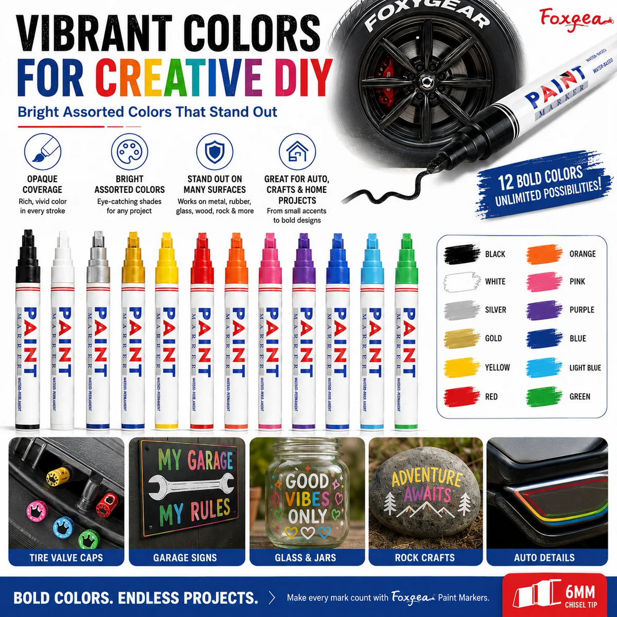 Waterproof Paint Marker Set Main image