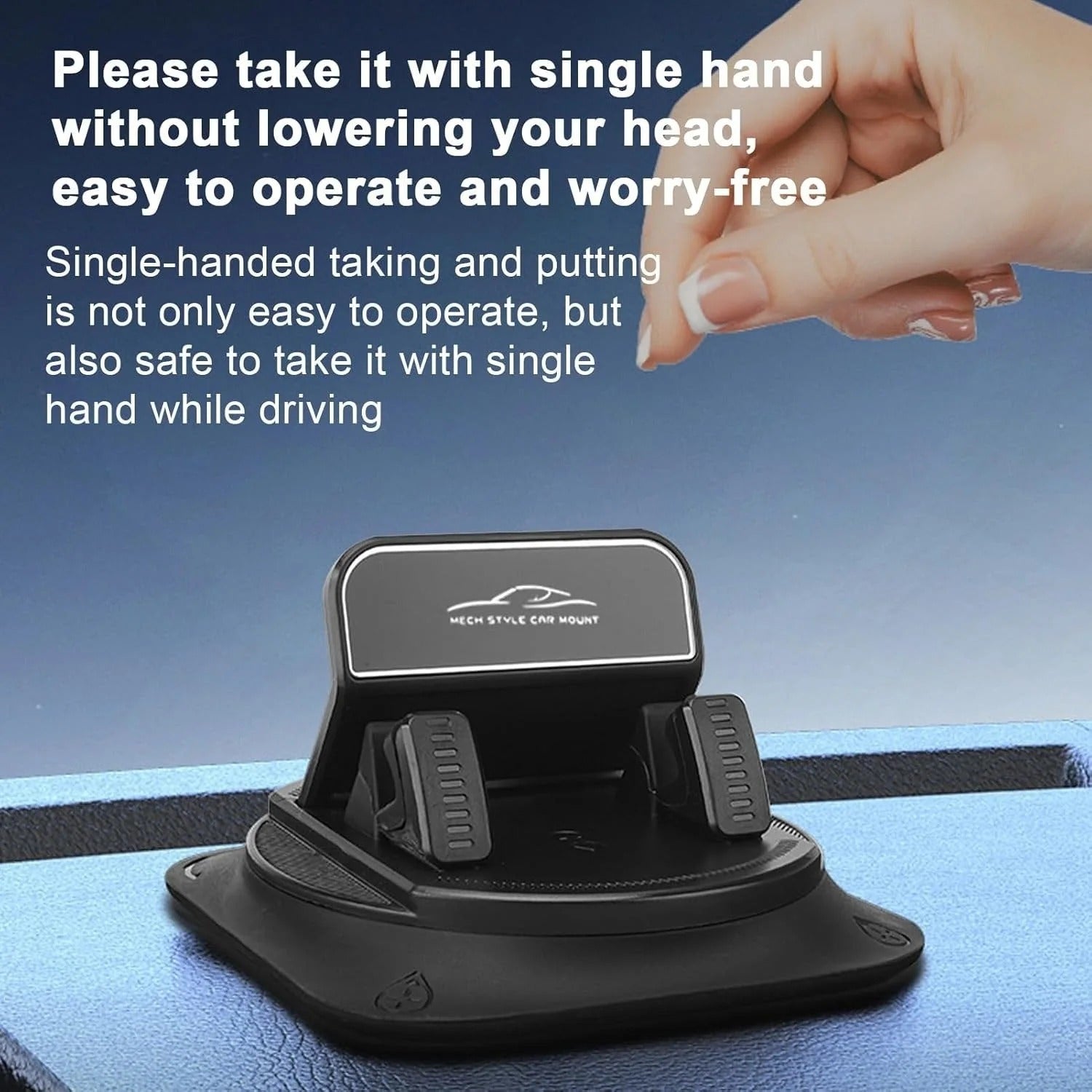 ⏳Limited-time 50% off & Super Fast Delivery⚡Dashboard Phone Holder - Adjustable Holder, Silicone Holder | Adhesive Car Organizer for Horizontal & Vertical Placement 🚗📱