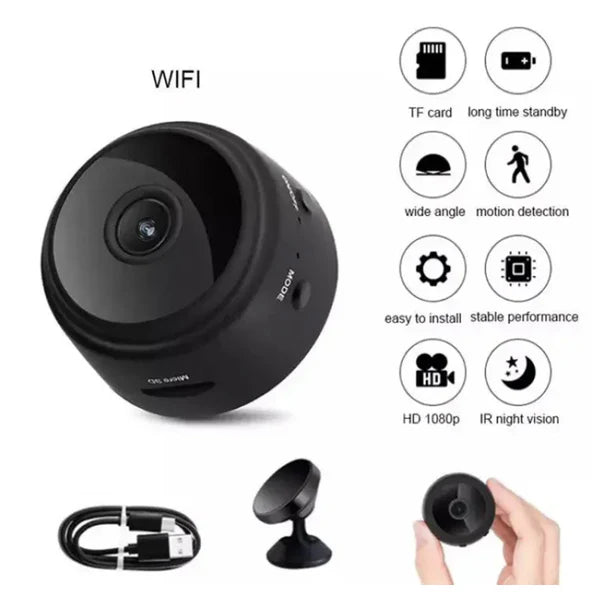 HD Mini WiFi Spy Camera – 1080P Wireless Magnetic Security Camera with Night Vision & Motion Detection