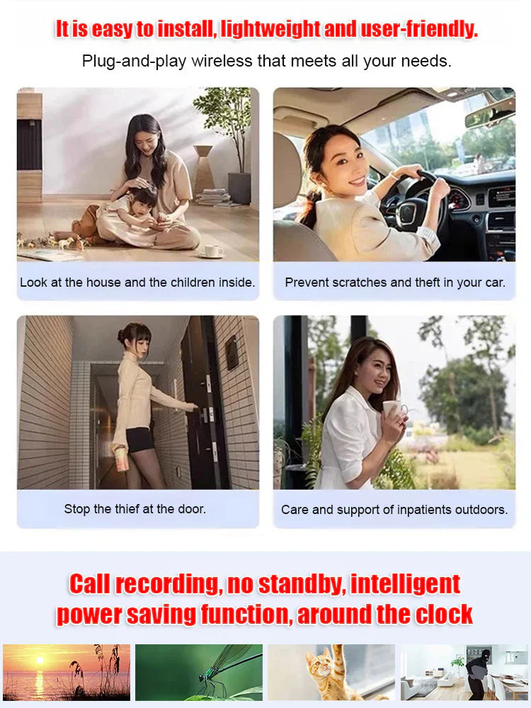 HD Mini WiFi Spy Camera – 1080P Wireless Magnetic Security Camera with Night Vision & Motion Detection