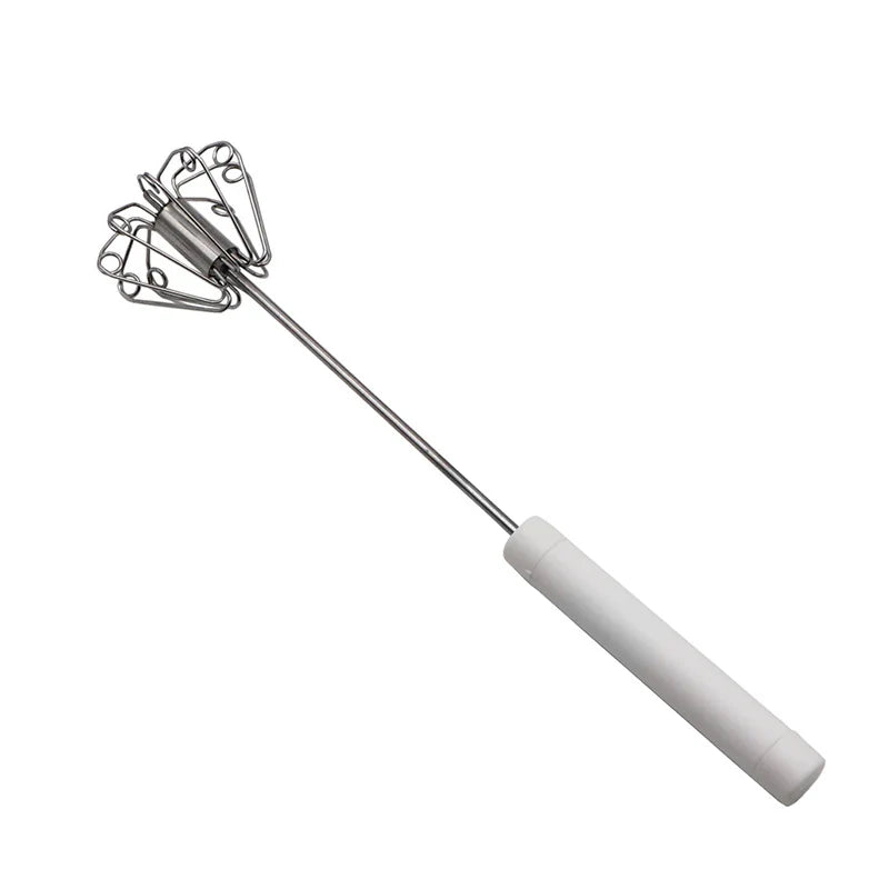 🍰⚡ Stainless steel semi-automatic hand whisk –🥄 Pressure-operated design that produces perfect foam in minutes 🥛