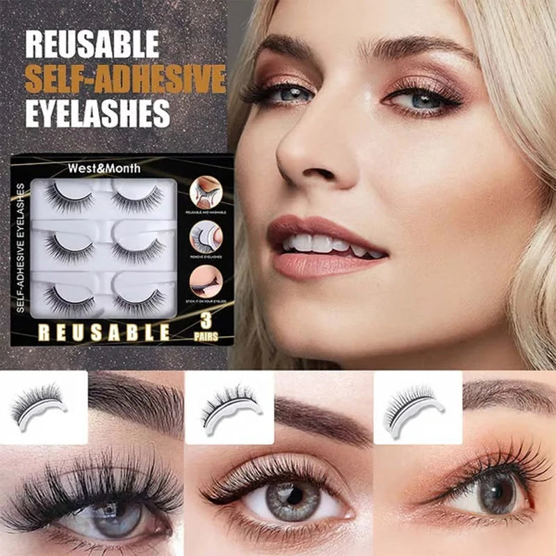Reusable adhesive false lashes Main image