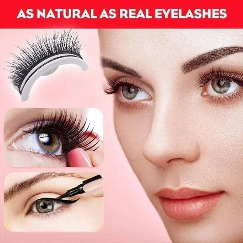 Reusable adhesive false lashes
