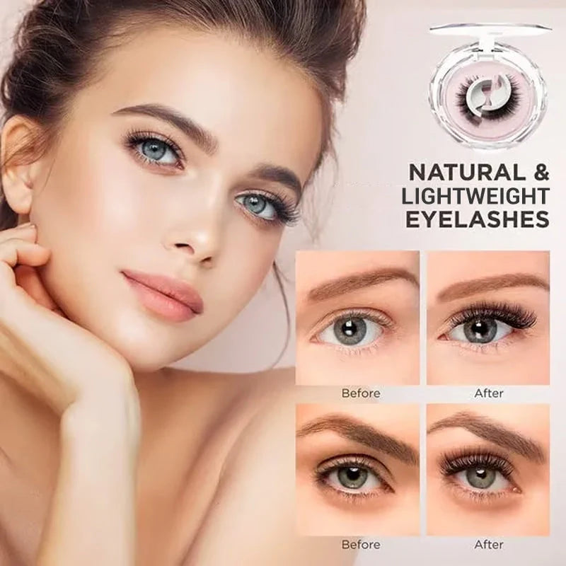 Reusable adhesive false lashes