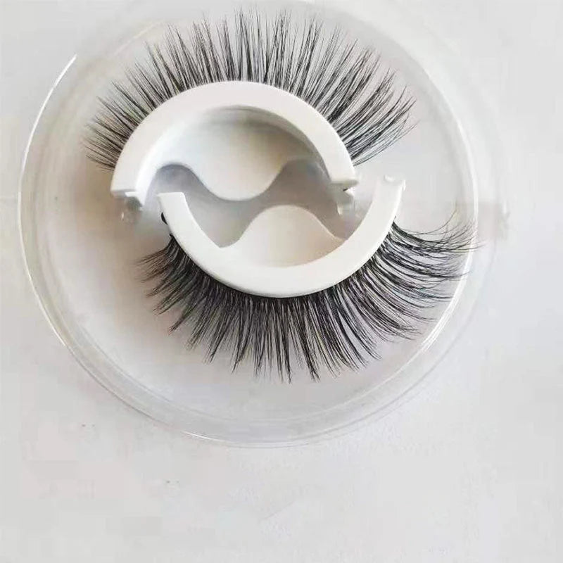 Reusable adhesive false lashes