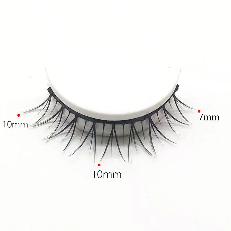 Reusable adhesive false lashes