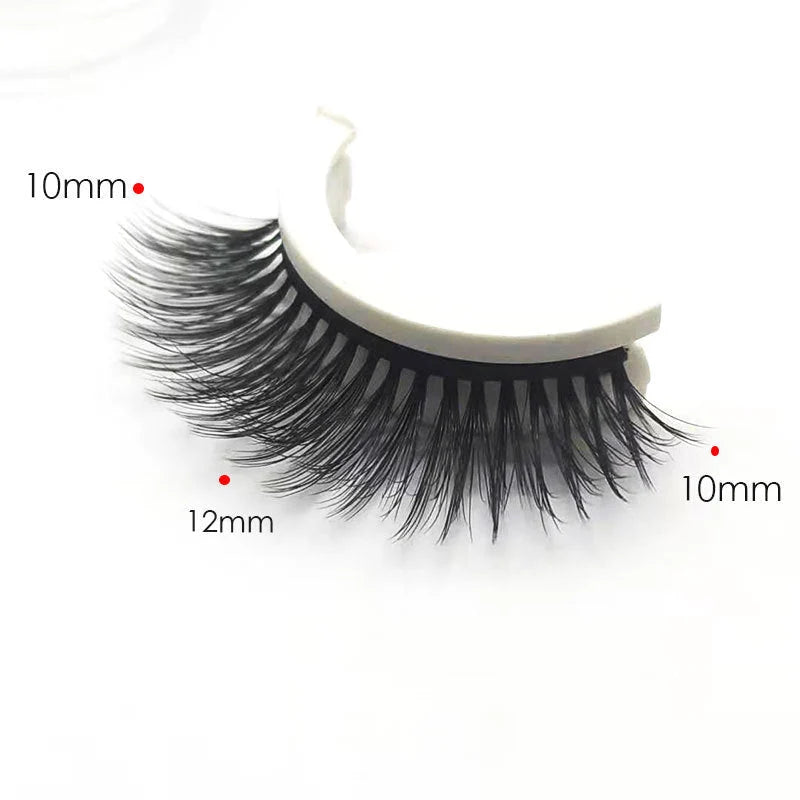 Reusable adhesive false lashes