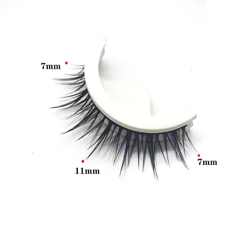 Reusable adhesive false lashes